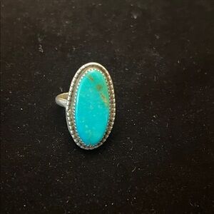 925 STERLING SILVER TURQUOISE RING VINTAGE
